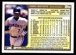 1999 Topps Traded #100 T Tony Batista  Back Thumbnail