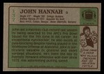 1984 Topps #137  John Hannah  Back Thumbnail