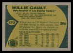 1989 Topps #272  Willie Gault  Back Thumbnail