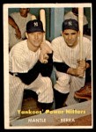 1957 Topps #407 - Mickey Mantle / Yogi Berra Yankees' Power Hitters Front Thumbnail