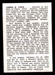 1950 Callahan Hall of Fame  Jimmie Foxx  Back Thumbnail