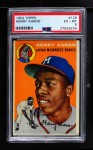 1954 Topps #128 Hank Aaron Front Thumbnail
