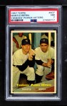 1957 Topps #407 - Mickey Mantle / Yogi Berra Yankees' Power Hitters Front Thumbnail