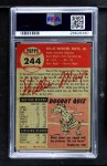 1953 Topps #244 Willie Mays Back Thumbnail