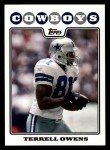 2008 Topps #128  Terrell Owens  Front Thumbnail