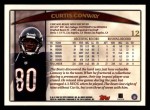 1998 Topps #12  Curtis Conway  Back Thumbnail