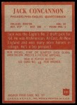 1965 Philadelphia #131  Jack Concannon   Back Thumbnail