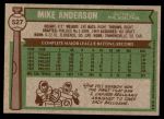 1976 Topps #527  Mike Anderson  Back Thumbnail