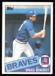 1985 Topps #335  Bruce Benedict  Front Thumbnail