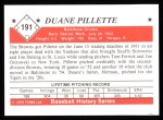 1979 TCMA The 1950's #191  Duane Pillette  Back Thumbnail