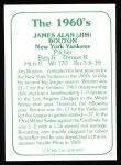 1978 TCMA The 1960's #77  Jim Bouton  Back Thumbnail