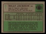 1984 Topps #91  Billy Jackson  Back Thumbnail