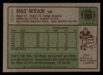 1984 Topps #156  Pat Ryan  Back Thumbnail