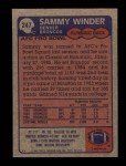 1985 Topps #247  Sammy Winder  Back Thumbnail