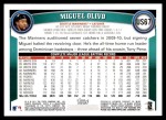 2011 Topps Update #67  Miguel Olivo  Back Thumbnail