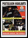 2004 Topps #351   -  Josh Beckett / Miguel Cabrera / Ivan Rodriguez Post Season Highlights Front Thumbnail