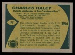 1989 Topps #11  Charles Haley  Back Thumbnail