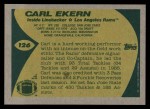 1989 Topps #126  Carl Ekern  Back Thumbnail