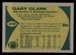 1989 Topps #258  Gary Clark  Back Thumbnail