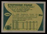 1989 Topps #359  Stephone Paige  Back Thumbnail