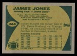1989 Topps #366  James Jones  Back Thumbnail