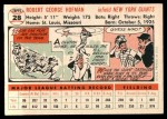 1956 Topps #28  Bobby Hofman  Back Thumbnail