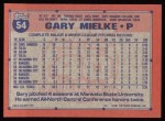 1991 Topps #54  Gary Mielke  Back Thumbnail