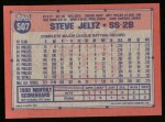 1991 Topps #507  Steve Jeltz  Back Thumbnail
