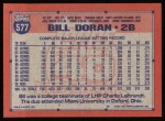 1991 Topps #577  Bill Doran  Back Thumbnail