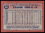 1991 Topps #60  Frank Viola  Back Thumbnail