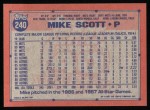1991 Topps #240  Mike Scott  Back Thumbnail