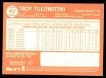 2013 Topps Heritage #452  Troy Tulowitzki  Back Thumbnail