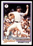  1979 Topps # 365 Sparky Lyle New York Yankees (Baseball Card)  Dean's Cards 5 - EX Yankees : Collectibles & Fine Art