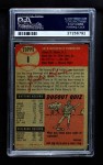 1953 Topps #1 Jackie Robinson Back Thumbnail