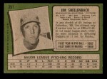 1971 Topps #351 Jim Shellenback Back Thumbnail