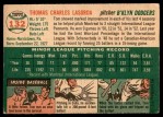 1954 Topps #132 Tommy Lasorda Back Thumbnail