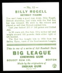 1933 Goudey Reprint #11  Billy Rogell  Back Thumbnail
