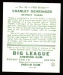 1934 Goudey Reprint #23  Charley Gehringer  Back Thumbnail