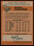 1978 Topps #120  Marcel Dionne  Back Thumbnail