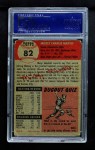 1953 Topps #82 Mickey Mantle Back Thumbnail