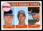 1969 Topps #619   -  Pat Kelly / Bill Butler / Juan Rios Royals Rookies Front Thumbnail