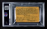 1933 DeLong Gum R333 #7 Lou Gehrig Back Thumbnail