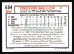 1992 Topps #684  Trever Miller  Back Thumbnail