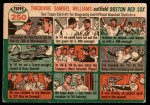 1954 Topps #250 Ted Williams Back Thumbnail