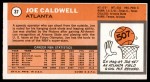 1970 Topps #37  Joe Caldwell   Back Thumbnail