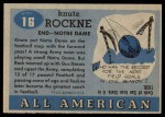 1955 Topps #16 Knute Rockne Back Thumbnail