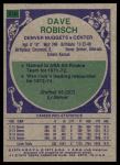 1975 Topps #318  Dave Robisch  Back Thumbnail