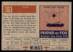 1952 Topps Wings #163   YH-18 Back Thumbnail