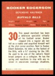 1963 Fleer #30  Booker Edgerson  Back Thumbnail