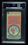 1969 Topps #25 Lew Alcindor Back Thumbnail